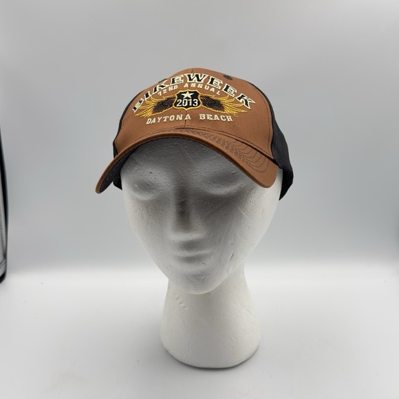 Bike Week‎ Daytona Beach 2013 Strap Back Hat Cap Brown Capsmith Biker Adult Mens - Picture 3 of 7